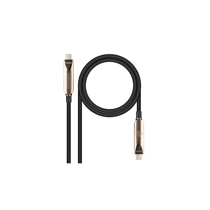 Cable nanocable usb3.2 gen2x1 aoc 60w 8k 10m fibra optica unidireccional