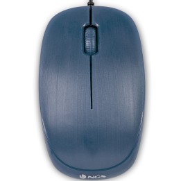Raton con cable ngs flameblue - optico - 1000dpi - 2 botones + scroll - ergonomico - usb - azul