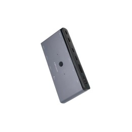 Conmutador kvm switch nanocable 2xusb - c a 3xusb - a+2xusb - c - pd+hdmi+dp+au