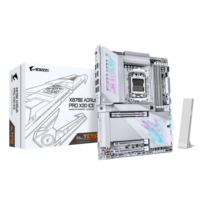 Placa base gigabyte x870e a pro x3d ice am5 atx - 4x ddr5