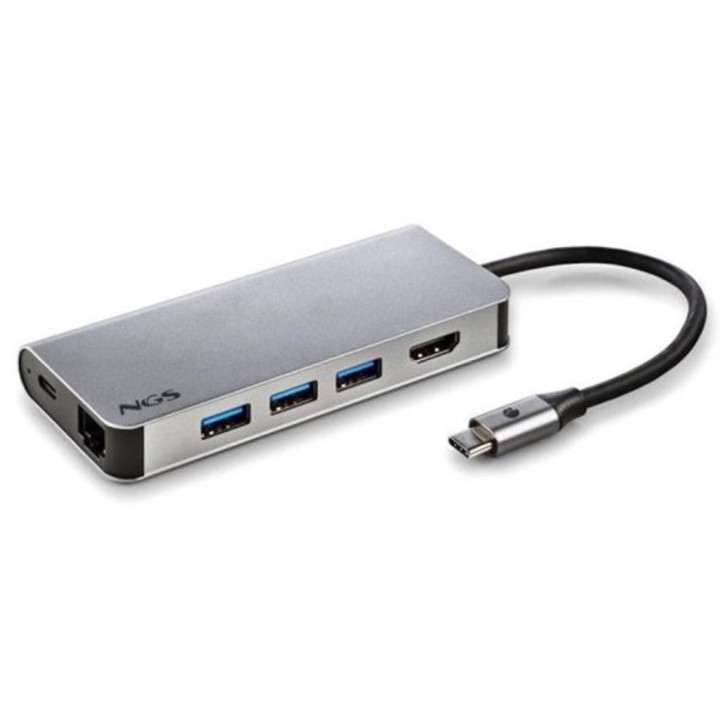 Docking station ngs wonder dock 8 3x usb 3.0 - 1x usb 2.0 - 1x usb tipo c - 1x rj - 45 - 1x hdmi