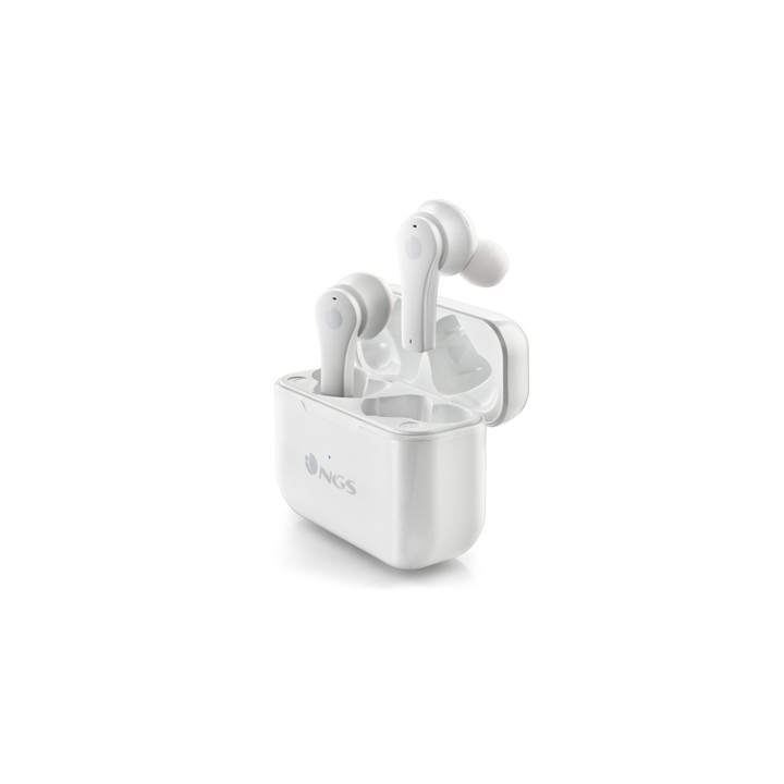 Auriculares inalambricos ngs artica bloom white bluetooth 5.1 + estuche de carga - blanco