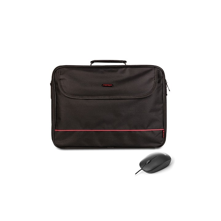 Maletin ngs bureau kit para portatiles 16 pulgadas + raton optico con cable