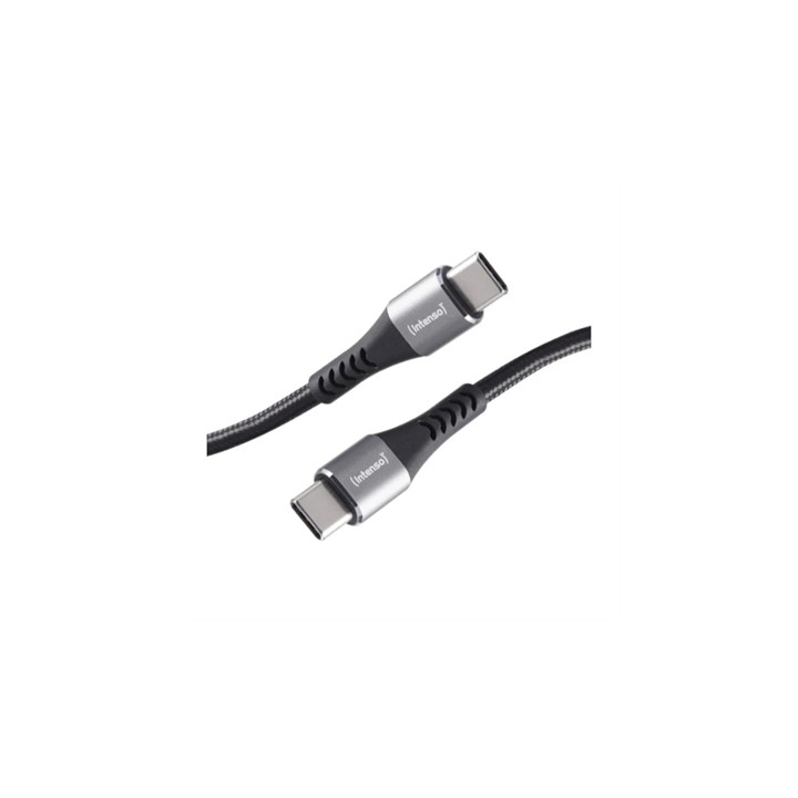 Cable usb tipo c intenso 1x 0.5m - 2x 1m - 1x 2m - macho - macho - negro 60w
