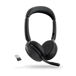 Auriculares jabra evolve2 65 flex uc stereo inalambrico negro