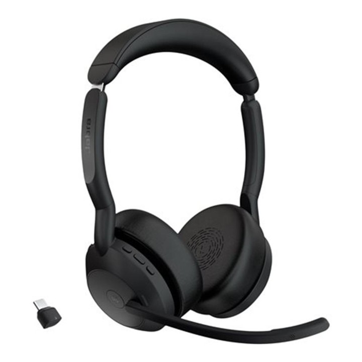 Auriculares jabra evolve2 55 ms stereo inalambrico negro