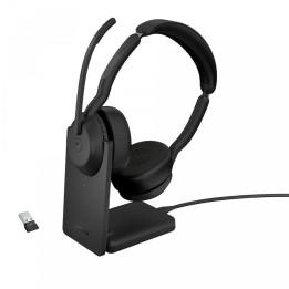 Auriculares jabra evolve2 55 ms stereo inalambrico negro