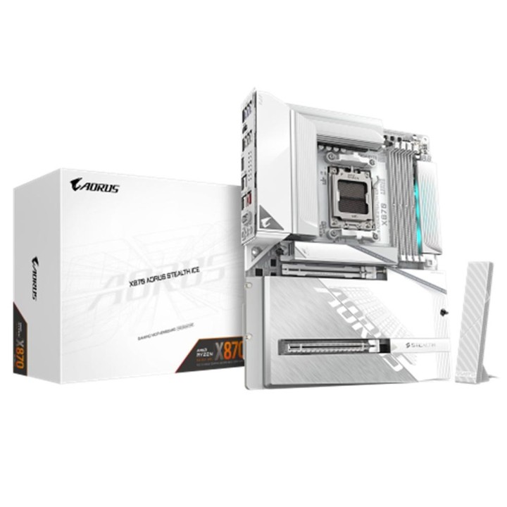 Placa base gigabyte x870 aorus stealth ice am5 atx - 4x ddr5