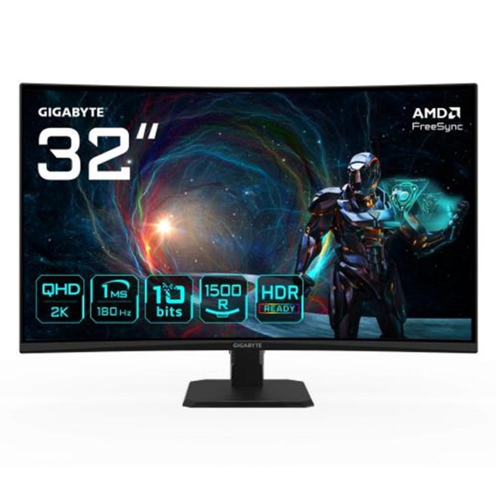 Monitor curvo gaming gigabyte gs32qca 32 pulgadas qhd 180hz