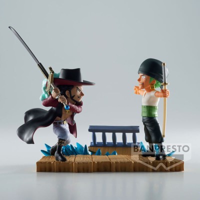 Figura Roronoa Zoro VS Dracule Mihawk Log Stories One Piece 7cm