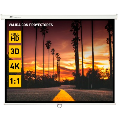 Pantalla manual videoproyector pared y techo