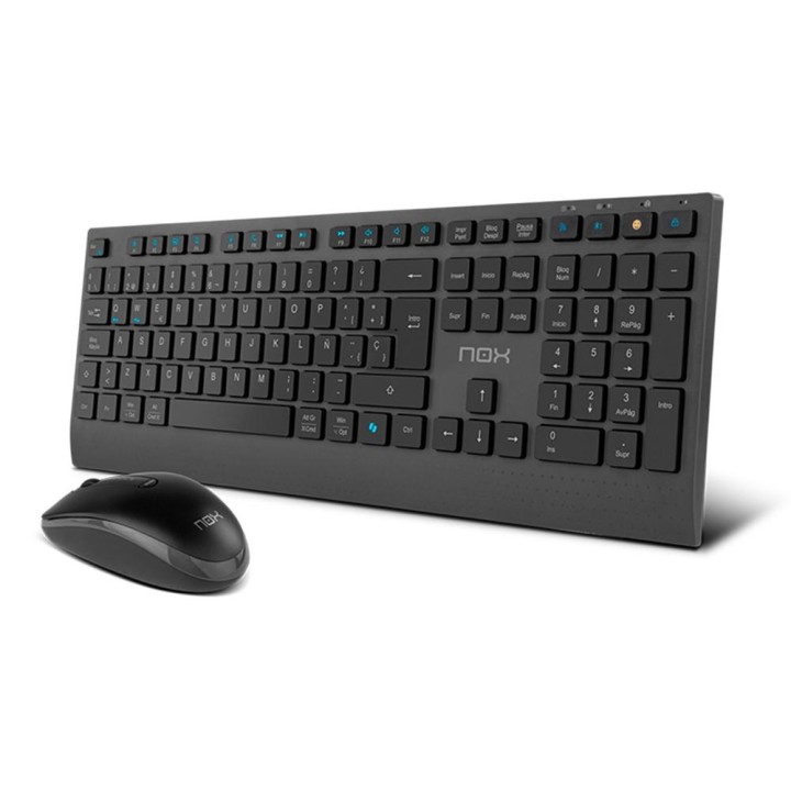 Teclado + raton nox lite duo inalambrico negro