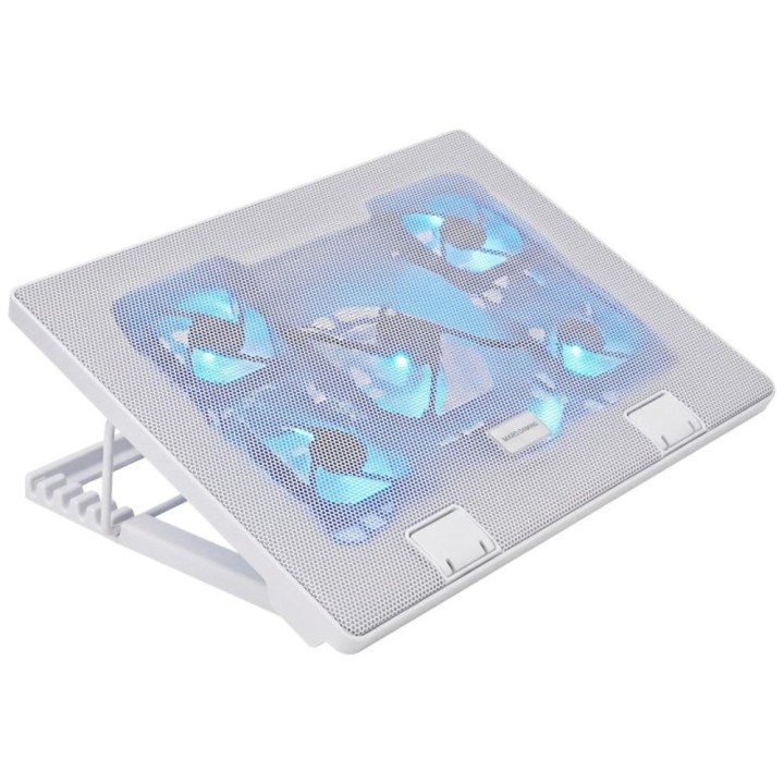 Base de refrigeracion mars gaming mnbc2 para portatil 17.3 pulgadas 5 ventiladores blanca