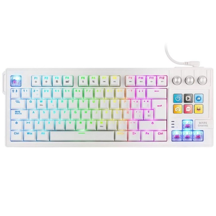 Teclado mars gaming mkmasterwes rgb blanco