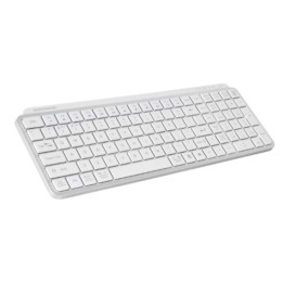 Teclado mars gaming mksilenkeyswes inalambrico blanco