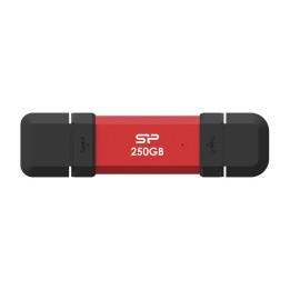 Memoria usb tipo a - usb tipo c silicon power ds72 250gb rojo
