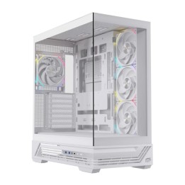 Caja ordenador gaming einarex s800 rgb atx cristal templado blanca