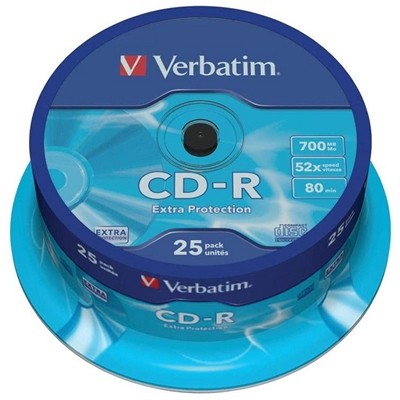 Verbatim cd r 700mb 52x tarrina 25uds