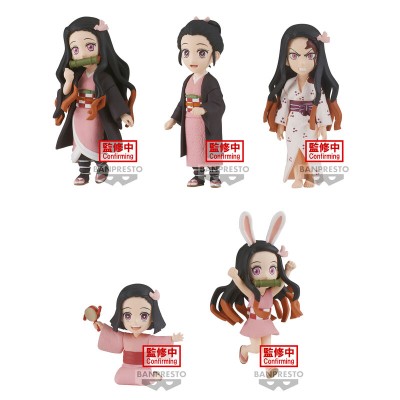 Pack 12 figuras Nezuko Kamado Word Collectable III Demon Slayer Kimetsu No Yaiba 7cm surtido