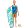 Muneco barbie mattel ken tabla surf