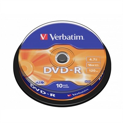 Verbatim dvd r 47gb 16x tarrina 10uds