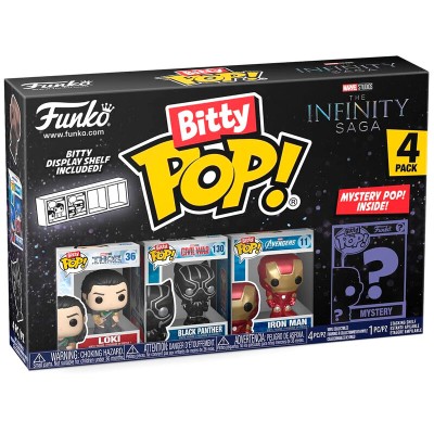 Blister 4 figuras Bitty POP Marvel The Infinity Saga Loki