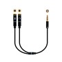 Cable audio 1xjack 35 to 2xjack 35 03m