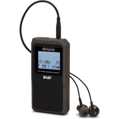 Radio portatil bolsillo aiwa rd 20dab negro