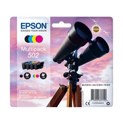 Multipack tinta epson 502 c13t02v64010 negro