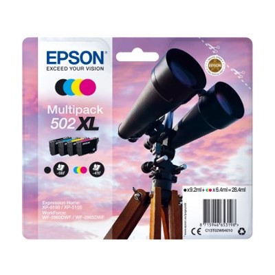 Multipack tinta epson 502xl negro cian