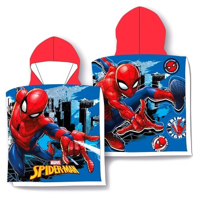 Poncho toalla Spiderman Marvel microfibra