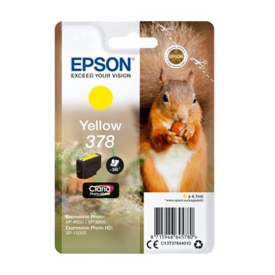 Cartucho tinta epson c13t37844010 singlepack amarillo