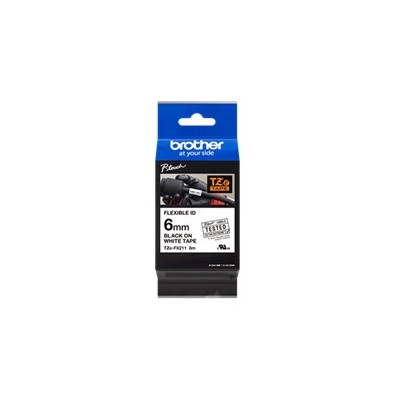 Cinta laminada brother tzefx211 texto negro