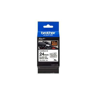 Cinta laminada brother tzefx251 texto negro