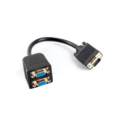 Adaptador lanberg vga vga x2 20cm