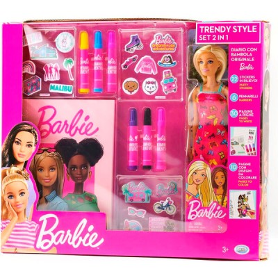 Muñeca + diario Barbie