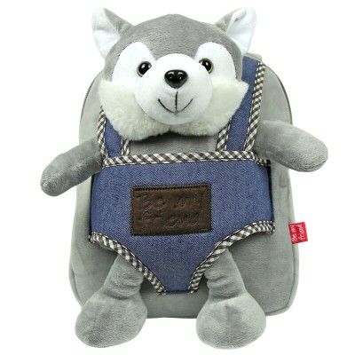 Mochila reversible + peluche Husky Harry 26cm