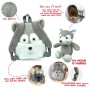 Mochila reversible + peluche Husky Harry 26cm