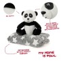 Peluche + Manta suave Oso Panda 22cm