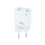 Cargador pared tooq usb c blanco 20w