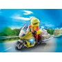 Playmobil moto emergencias con luz intermiente