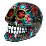 Figura Calavera Decorativa Mexicana Dia de los Muertos Floral 14cm