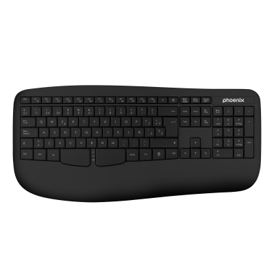 Phoenix k201 teclado ergonomico inalambrico 24ghz