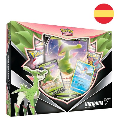 Blister juego cartas coleccionables Virizion V Pokemon Español