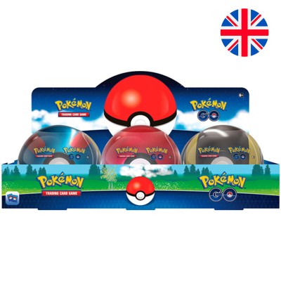 Lata metalica juego cartas coleccionables Pokeball Pokemon ingles surtido