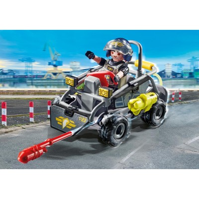 Playmobil fuerzas especiales quad multiterreno