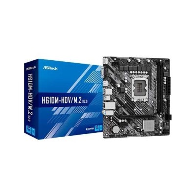 Placa base asrock 1700 h610m hdv m2