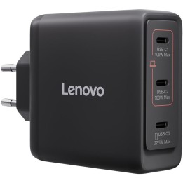Cargador de pared lenovo 40aw100beu 100w 3x usb tipo c negro