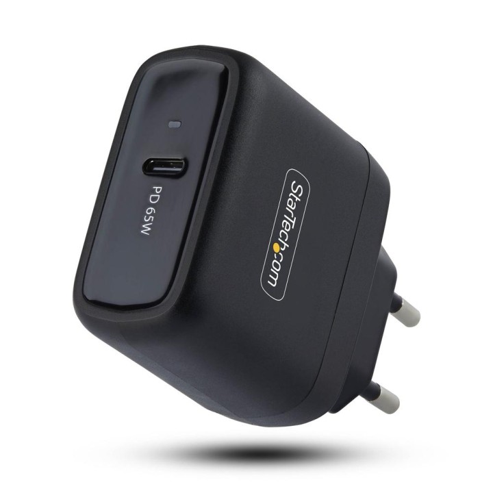 Cargador pared startech 65w 1x usb tipo c negro
