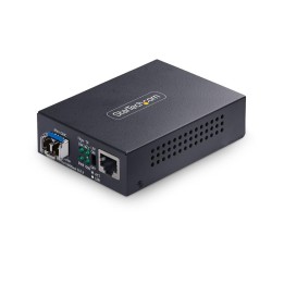 Conversor de medios de fibra startech lc monomodo para redes